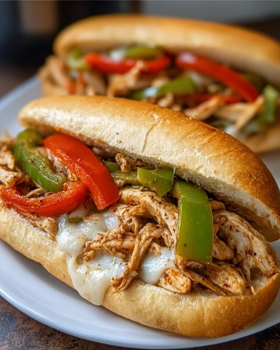Langsamkochtopf Hähnchen Philly Sandwiches: Ein einfaches, geschmackvolles Vergnügen