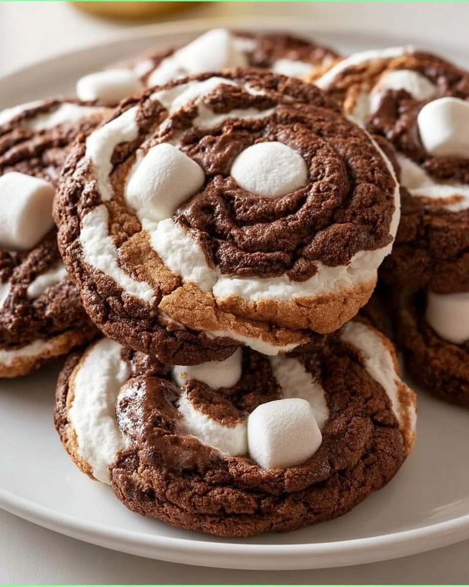 Schokoladen-Marshmallow-Wirbelkekse