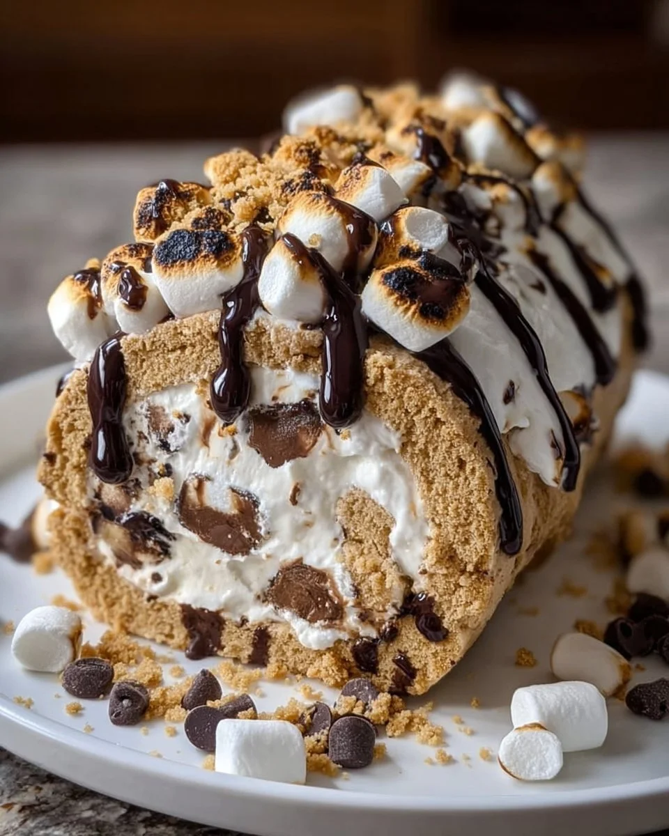S’mores-Explosion Keksteig-Eisrolle